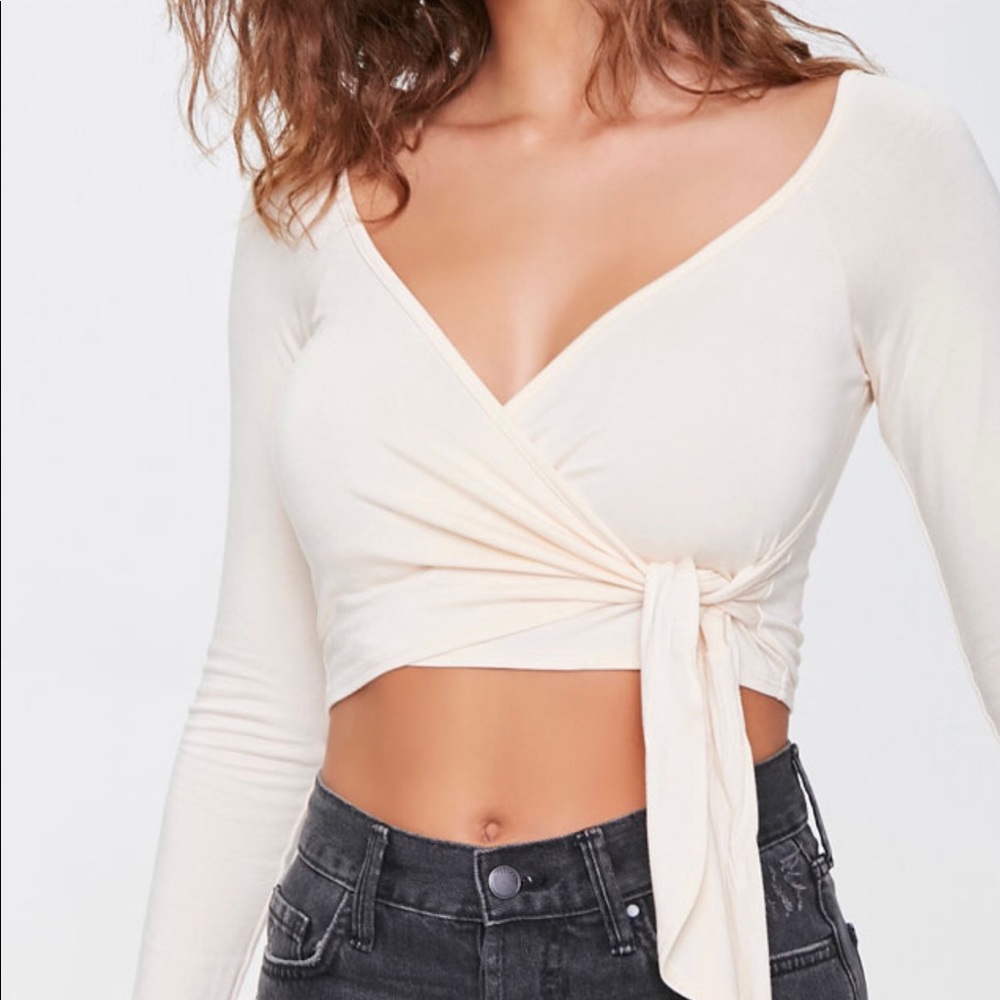 Creme Crop Top